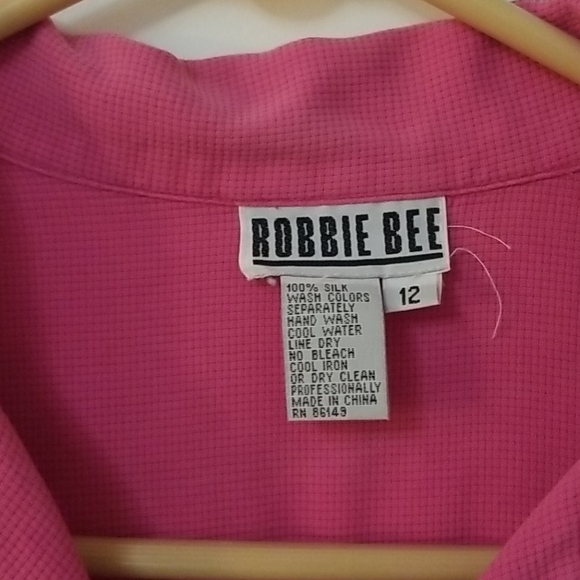 1990s Bobbie Bee Silk Button Down Shirt Easter Summer Dress - Picture 2 of 6